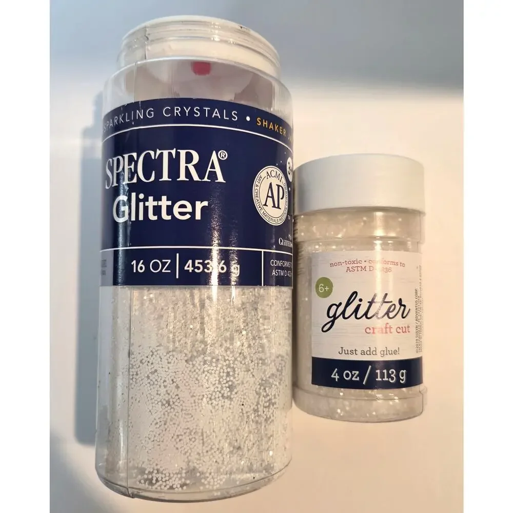 Glitter Lot White Clear Diamond Sparkle Craft Art DIY Resin Cheer Scrapbooking